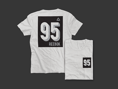 Reebok 1895 apparel design flat graphic icon illustration lettering lifestyle reebok t shirt typography vector