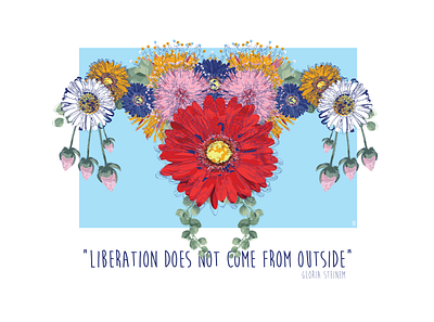 Liberate colour design digital digital art digital illustration female flat flowers graphic design illustration woman