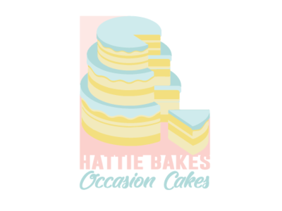 Hattie Bakes branding design flat graphic design illustration logo minimal typography vector