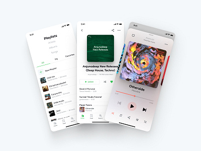 MeMusic Mobile App Design app clean design ios redesign ui uiux ux white