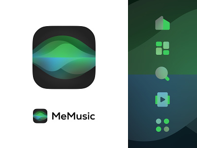 MeMusic Logo app branding design icon logo vector web