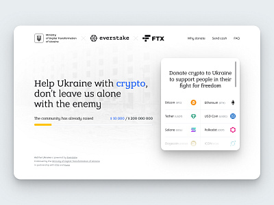 Aid For Ukraine Landing Page