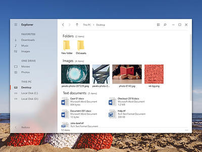 Windows 10 Explorer - redesign concept concept redesign ui ux windows