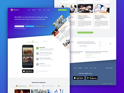 WIP | News360 redesign redesign site uiux