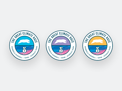 Great Climate Race Medals badges climate medals race running