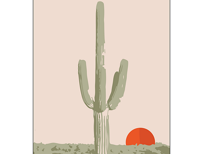 Desert Cactus branding design icon illustration logo typography vector