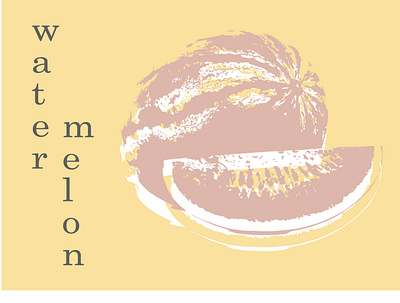 Watermelon branding design illustration logo typography vector