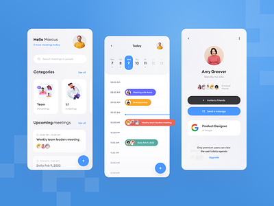 Meeting organizer – mobile app concept