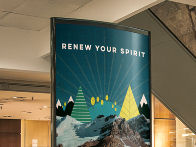 Airport Advertisement advertising illustration mountain photography renew