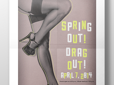 MTSU Spring Out! Drag Out! Poster drag show flyer lgbt poster poster design print print design university