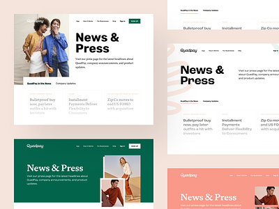 News & Press - Website Page branding design design exploration ui design website design