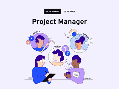 Hiring a Project Manager! design agency design team design values hiring illustration project manager
