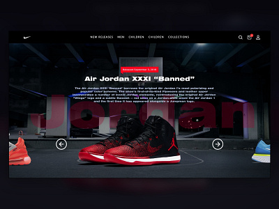 Homepage Design app illustrator nike redesign shoe ui ux web website xd design
