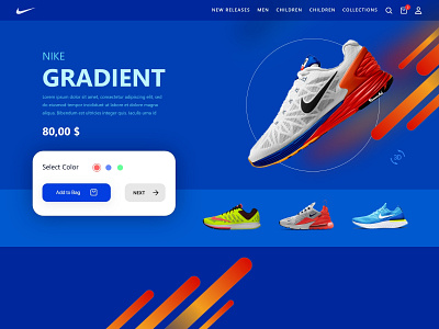 Homepage Design app design nike redesign shoe ui ux web website xd design
