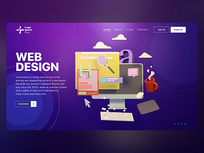 Homepage Design blender3d branding design interfacedesign redesign ui ux web website xd design