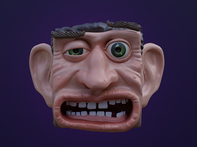 Blender 3d Head Model 3d assets blender character fun game head illustration model render texture