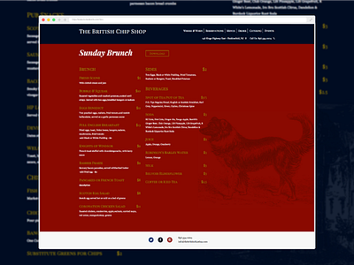 The British Chip Shop menu responsive restaurant website