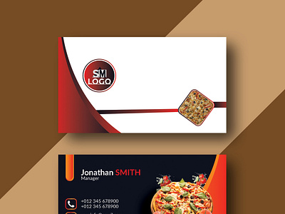 FOOD OF RESTAURANT BUSINESS CARD DESIGN