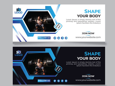 CREATIVE GYM FITNESS BANNER DESIGN banner design branding business corporate creative design fitness food graphic design illustration minimalist modern print print ready professional reataurant roll up banner signage banner unique web banner