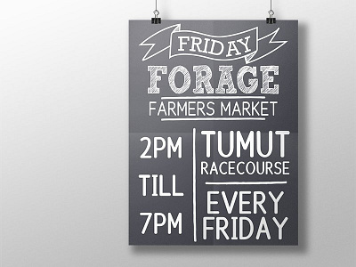 Friday Forage - Farmers Market brand design poster vintage