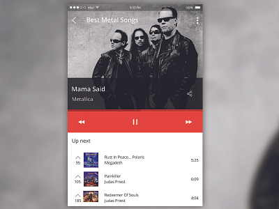 Music Player Material Design - Changed Typography materialdesign ui design ux design