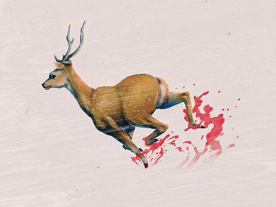 Deer hunt illustartor illustration