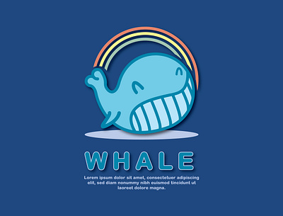 WHALE branding cartoon design icon illustration logo typography ui ux vector