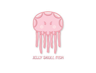 JELLY SKULL FISH branding cartoon design icon illustration logo typography ui ux vector