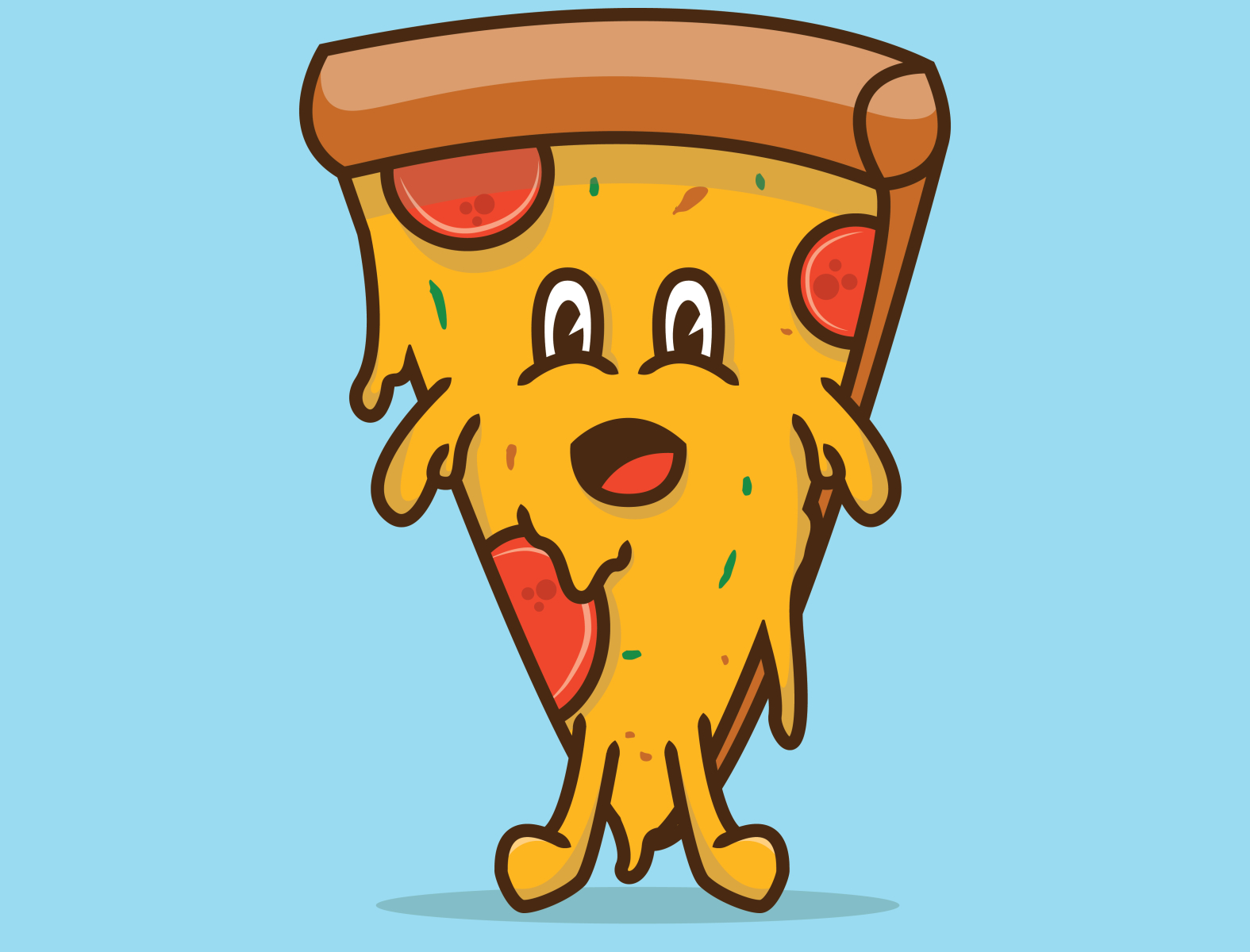 cute smile pizza by ciuycio on Dribbble