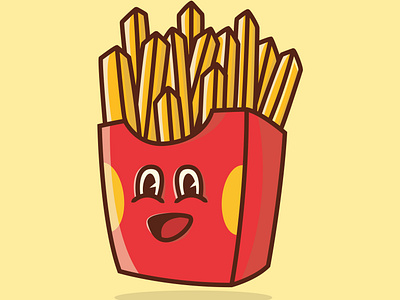 cute logo frince friens mascot cartoon character
