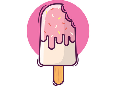 cute logo ice cream mascot cartoon character branding cartoon design icon illustration logo typography ui ux vector