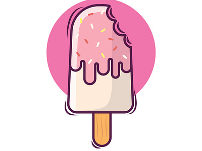 cute logo ice cream mascot cartoon character