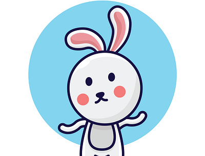 Dance Rabbit 😍 branding cartoon character design design icon illustration logo mascot typography ui ux vector