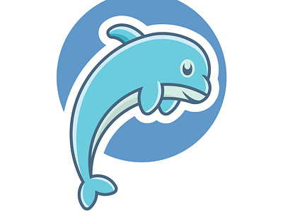 Dolphin 😍 branding cartoon character design design icon illustration logo mascot typography ui ux vector