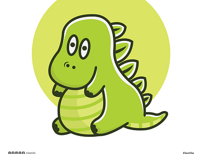 cute dinosaur branding cartoon design icon illustration logo logo cartoon logo character logo design mascot typography ui ux vector