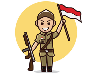 indonesian hero branding cartoon cartoon logo character logo design icon illustration indonesian hero logo mascot logo typography ui ux vector