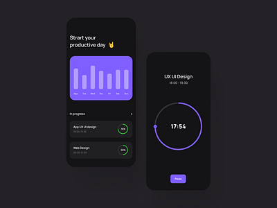 Productivity app design concept