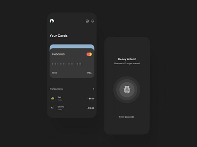 Banking app design concept