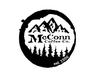 McConn Coffee Co. Merchandise black coffee logo white