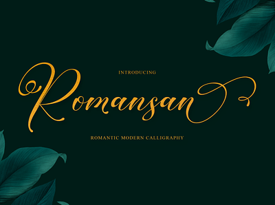 Romansan branding calligraphy handwritten logo script typography