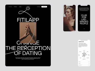 FITIL dating app animation app black branding dating fashion graphic design line logo motion graphics sparkle ui
