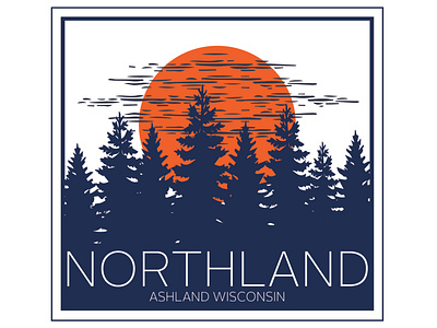 NORHTLAND SUNSET Sticker branding design graphic design sticker
