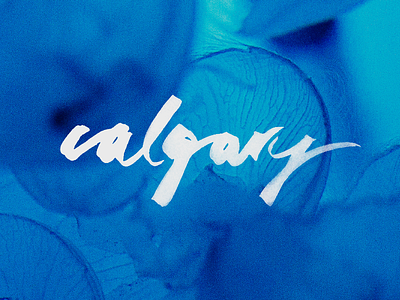 Calgary bon iver brush pen calgary grain ink lettering noise photo texture typography