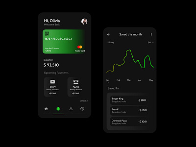 Banking App UI beginner design dr dribble mobile design ui
