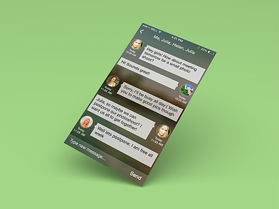iOS7 Concept - Group Chat Screen chat screen concept group chat ios7 ui design