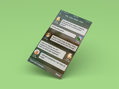 iOS7 Concept - Group Chat Screen