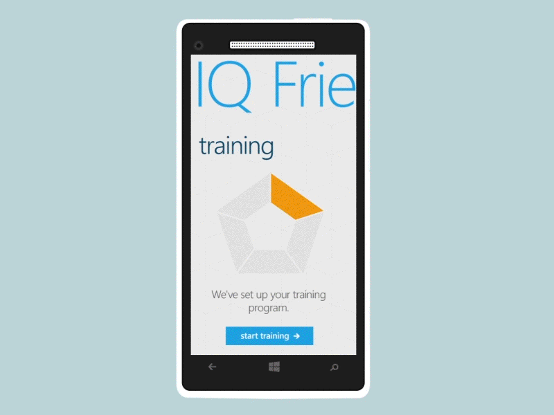 IQ Friends Windows Phone App - Panorama app design iq friends metro design panorama training windows phone
