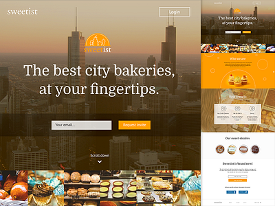 Landing page for group of bakeries bakery site landing page design one page website promosite