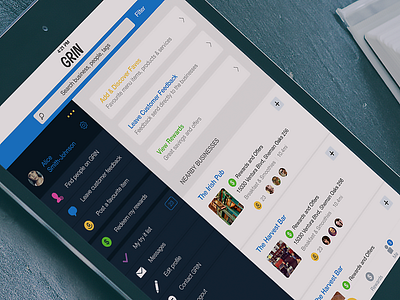 Social restaurant app - iPad design