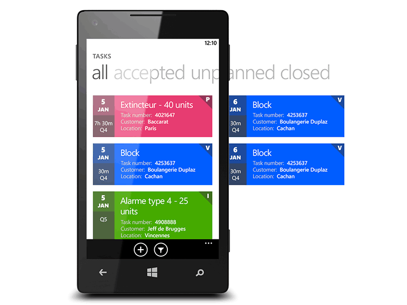 Windows Phone todo list - tiles design